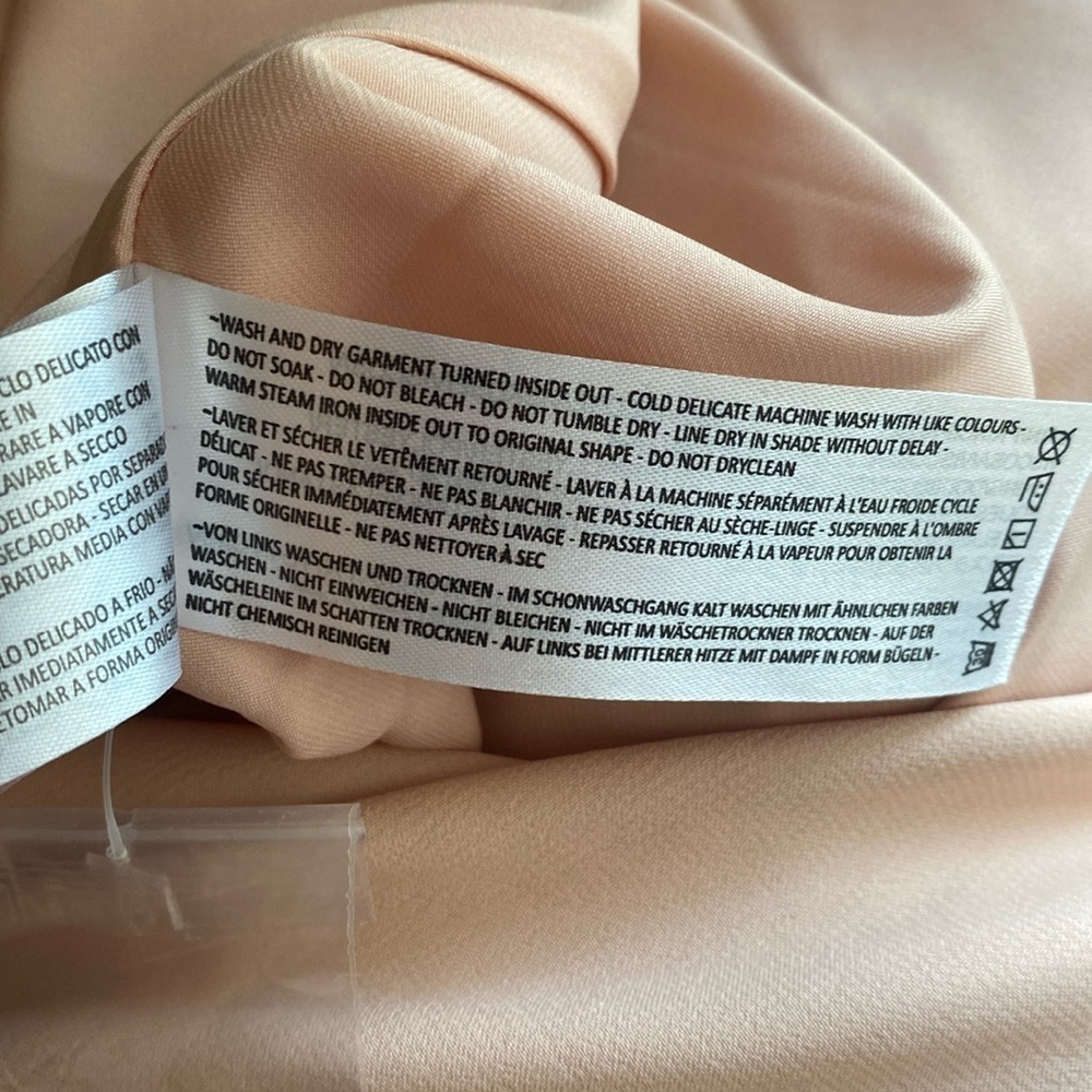 KEEPSAKE Kinship Blush Pink V Neck Gold Button Flare Sleeve Midi Dress Size 4 - Picture 16 of 16